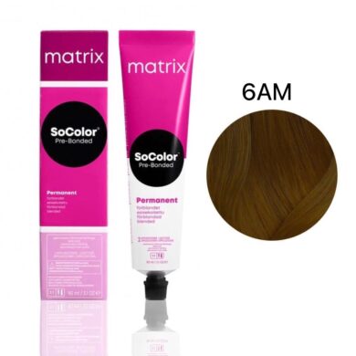 6AМ Matrix SoColor Beauty Стойкая крем-краска Темный блондин пепельный Мокка