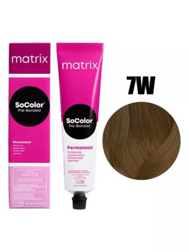 7W Matrix SoColor Beauty Стойкая крем-краска Теплый блондин
