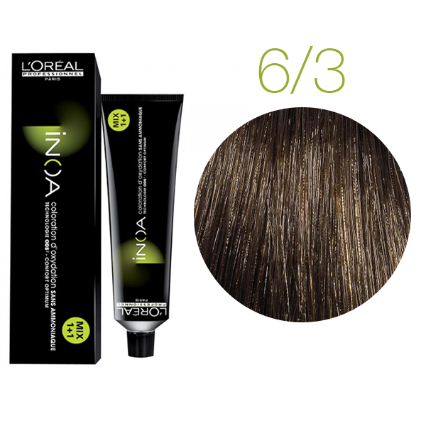 L'Oreal Professionnel Inoa ODS2 краска для волос, 6.3 темный блондин золотистый, 60 мл