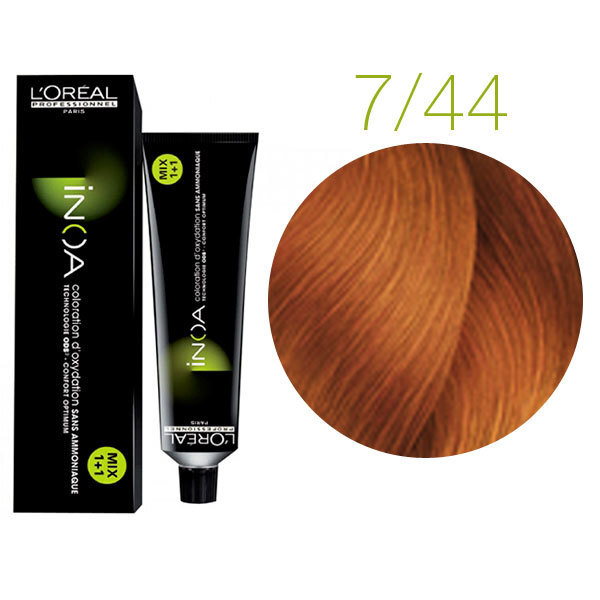 L'Oreal Professionnel Inoa ODS2 краска для волос, 7.44 блондин медный экстра, 60 мл