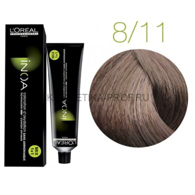 L'Oreal Professionnel Inoa ODS2 краска для волос, 8.11 светлый блондин интенсивно-пепельный, 60 мл