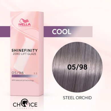Wella SHINEFINITY -05/98 Стальная Орхидея, Гель-крем краска для тонирования и блеска без осветления, 60 мл