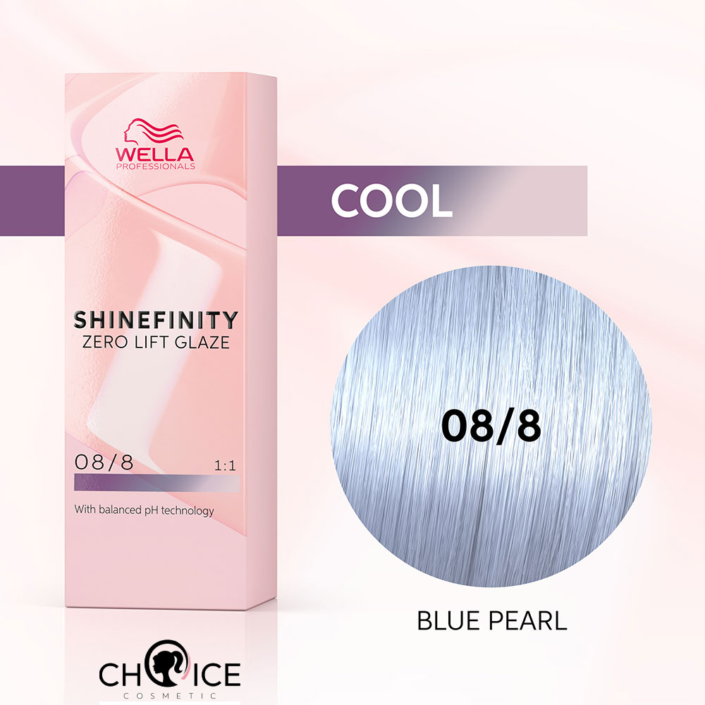 Wella SHINEFINITY -08/8 Синий Жемчуг, Гель-крем краска для тонирования и блеска без осветления, 60 мл