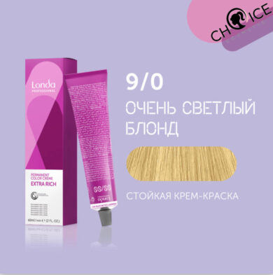 9/0 Londa Professional Стойкая крем-краска Очень светлый блонд