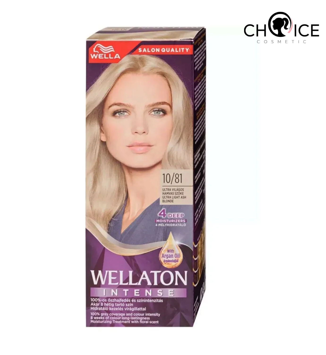 Wella WELLATON стойкая крем-краска для волос 10/81 - Ультралёгкий пепельный блонд (110 мл)
