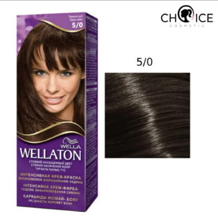 Wella WELLATON стойкая крем-краска для волос 5/0 - Тёмный дуб (110 мл)