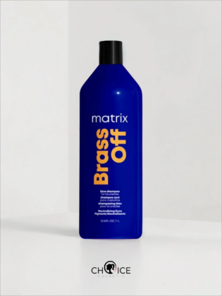 Matrix Brass Off Профессиональный синий шампунь для нейтрализации желтизны осветленных волос, 1000 мл