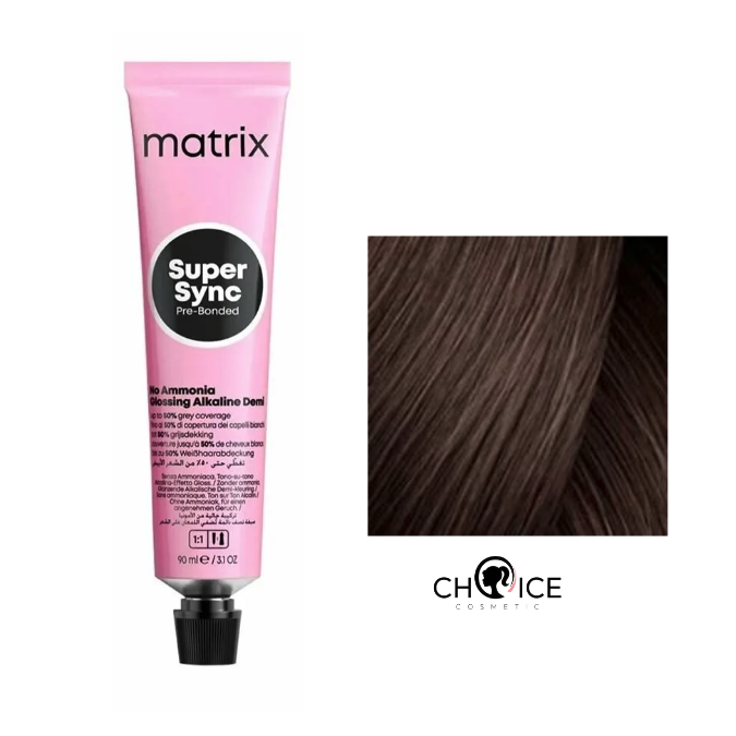 6A Matrix Super Sync Pre-Bonded Краска для волос Темный блондин пепельный