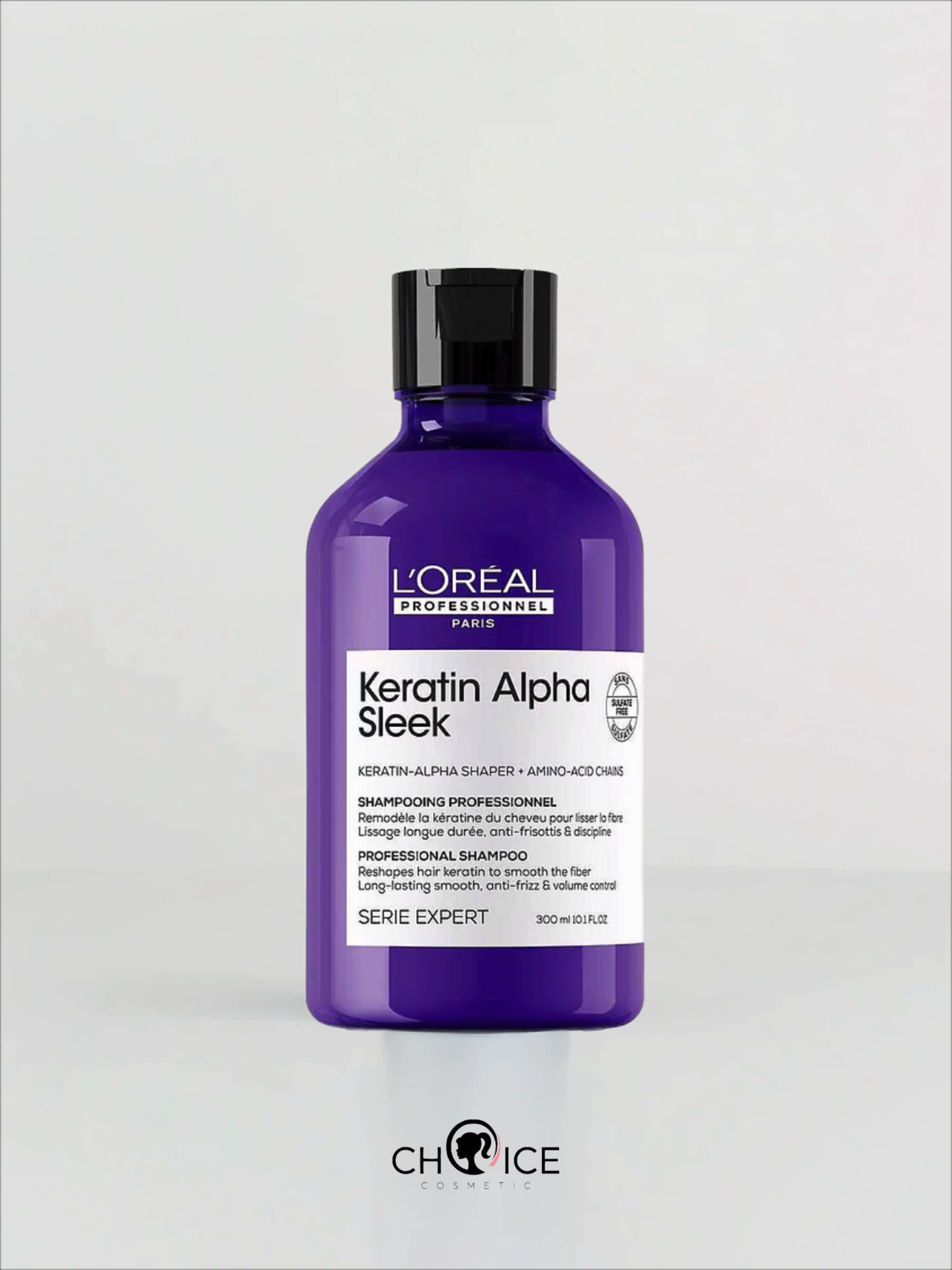 L'Oreal Professionnel Keratin Alpha Sleek Бессульфатный шампунь для непослушных 300 мл